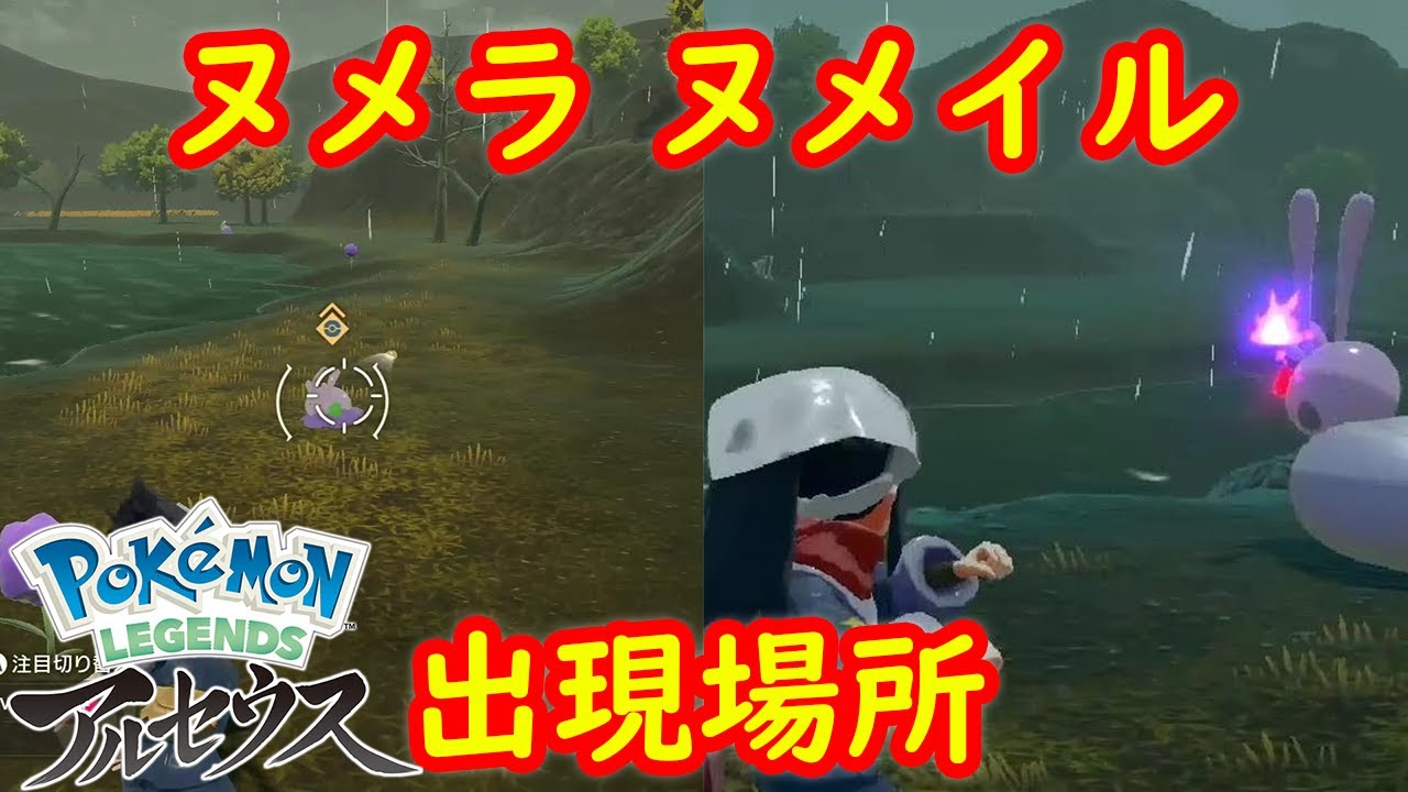 【ヌメラ ヒスイ ヌメイル】出現場所 入手方法 攻略  【Pokémon LEGENDS アルセウス ポケモン レジェンズ アルセウス】