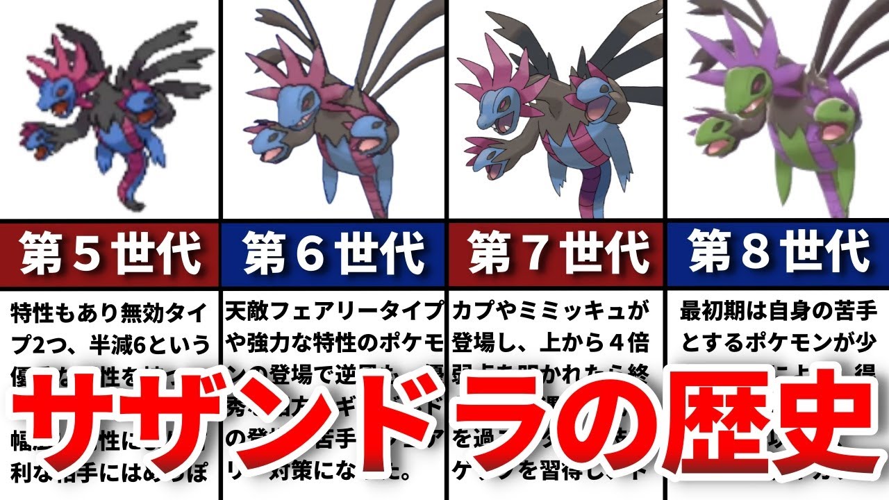 サザンドラの対戦環境の歴史！雑魚狩り・弱い者いじめが得意？600族ポケモンの繁栄と衰退【ゆっくり解説】