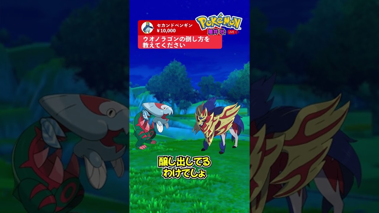 【盾井壮】ウオノラゴンの倒し方を語るザマゼンタ【ポケモン剣盾】【コント】 #shorts
