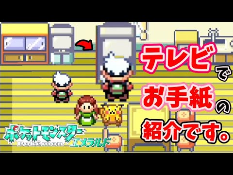 テレビで勝手にマクノシタへのお手紙を紹介されてた【ポケモンエメラルド】
