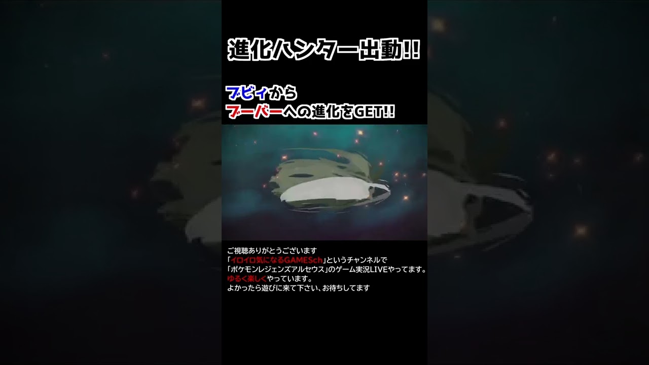 ブビィ→ブーバー進化【Pokémon LEGENDS アルセウス】【進化ハンター】