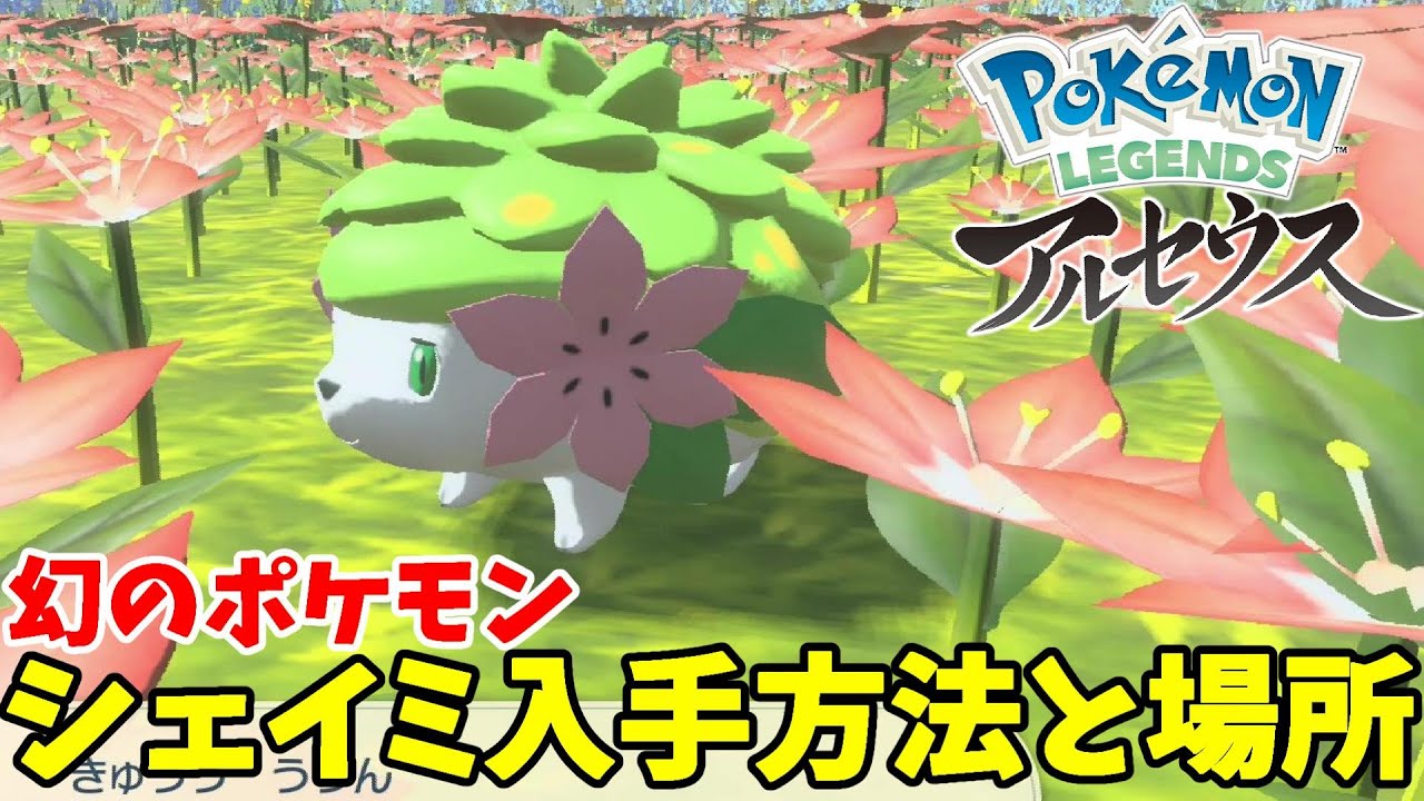 幻のポケモンシェイミの入手方法と出現場所【ポケモンレジェンズアルセウス】