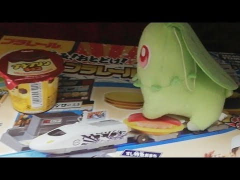 どちらか3勝するまでプチプリンチョコとチコリータのぬいぐるみでトントン相撲をやってみた。