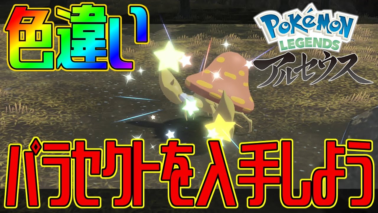 【ポケモンアルセウス】色違いパラセクトを入手しよう【Pokémon LEGENDS アルセウス】