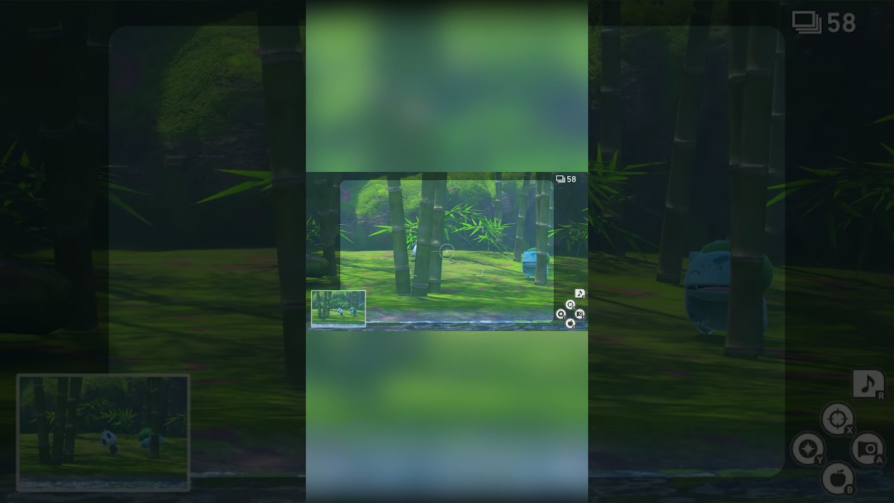 【Newポケモンスナップ NEW POKÉMON SNAP】フシギダネとヤンチャムのおいかけっこ #shorts
