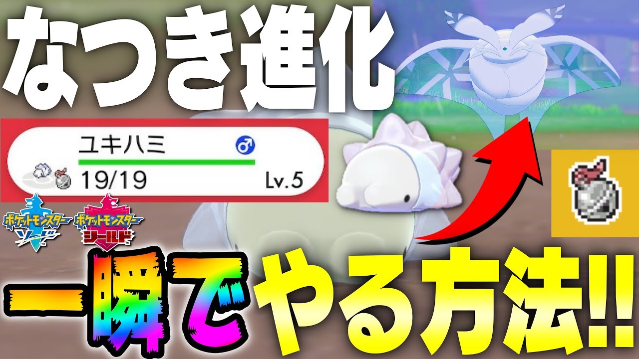 【隠し要素】ポケモン剣盾の「なつき進化は一瞬」で出来る！？アイテム2つで簡単に出来る最高効率のなつき進化の方法！【ポケモン剣盾】