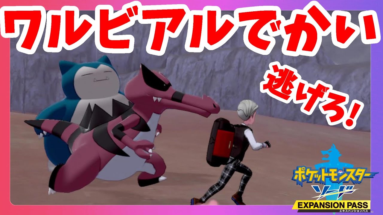 【ポケモンソードシールド】カビゴンとワルビアルが同じサイズ感！鎧の孤島【エキスパンションパス第1弾】