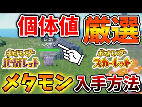 【ポケモンSV】6Vメタモンを粘れ！最新作のメタモンを簡単・大量入手できる場所はここ！【スカーレット/バイオレット/ムゲンダイナ/アプデ/パルデア/内定ポケモン/個体値/努力値/厳選/種族値】