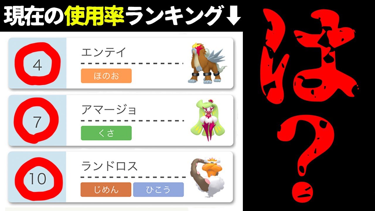 【簡潔に解説】『今のダブルバトルがおかしい件について』エンテイ、アマージョ、化身ランドロスの使用率の謎を徹底解剖【ポケモン剣盾】