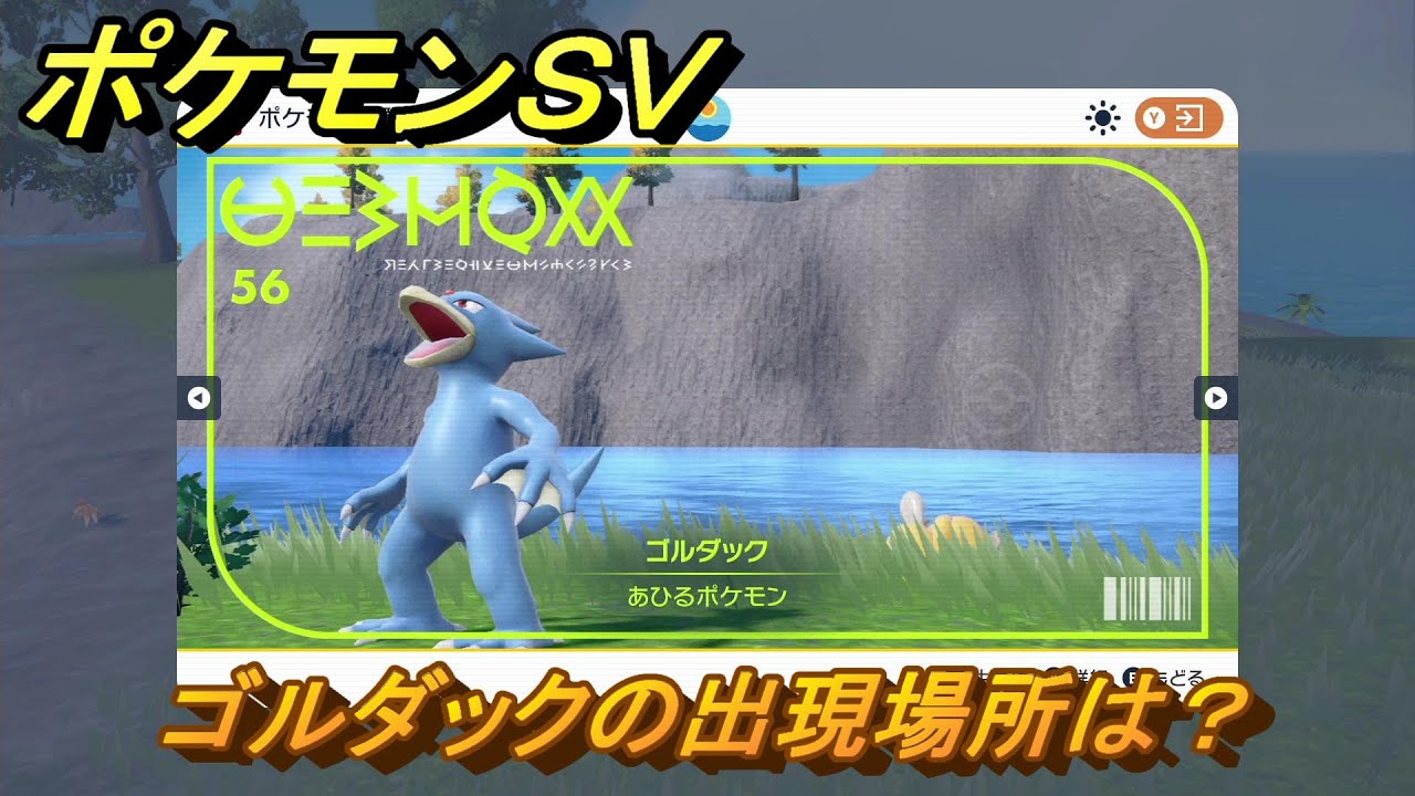ポケモンＳＶ　ゴルダックの出現場所は？図鑑No.５６　ポケモン図鑑を埋めよう！　【スカーレット・バイオレット】