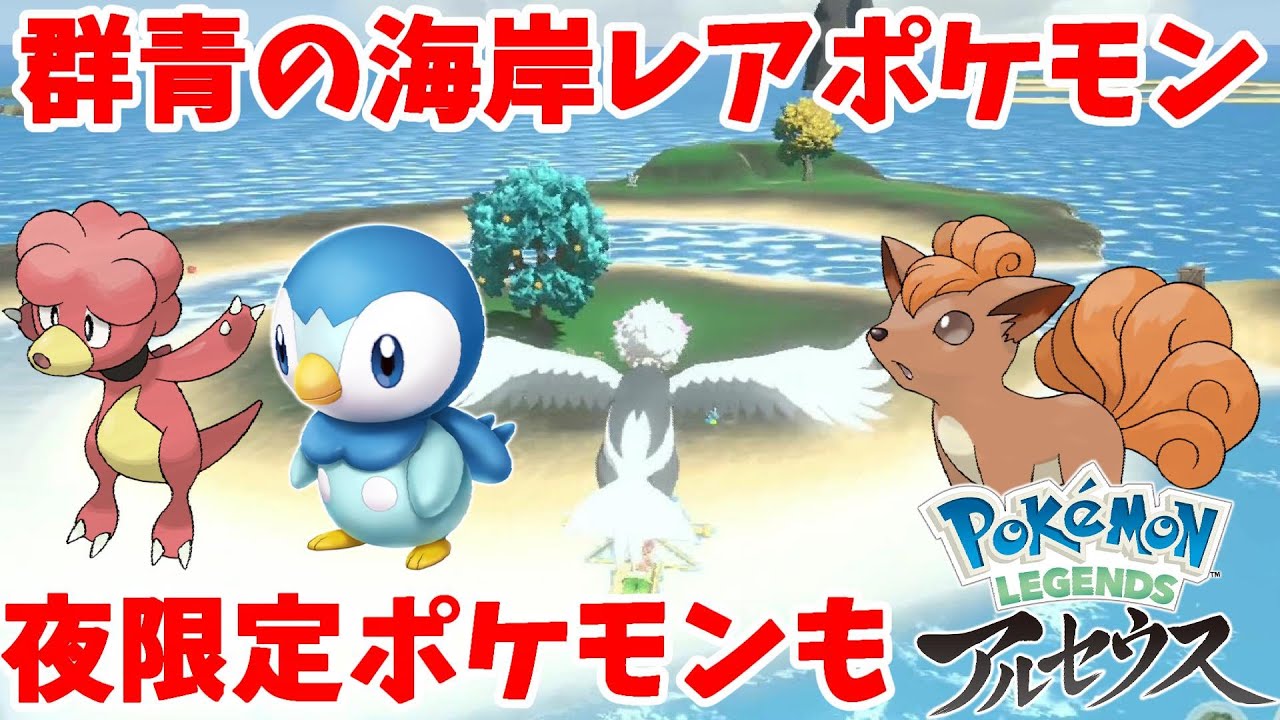 群青の海岸のレアポケモン！ロコンとブビィは低確率で数も少ない！【ポケモンレジェンズアルセウス】