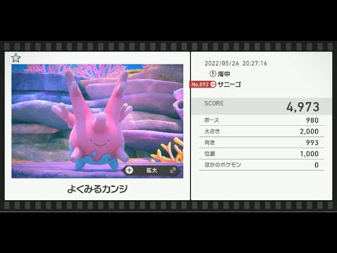 Newポケモンスナップ　★1サニーゴ【4973】