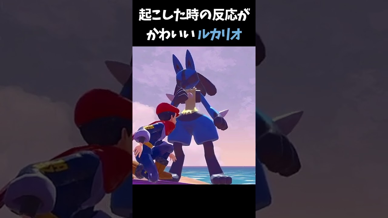 起こした時のルカリオの反応がカワイイ！【ポケモンアルセウス】#shorts
