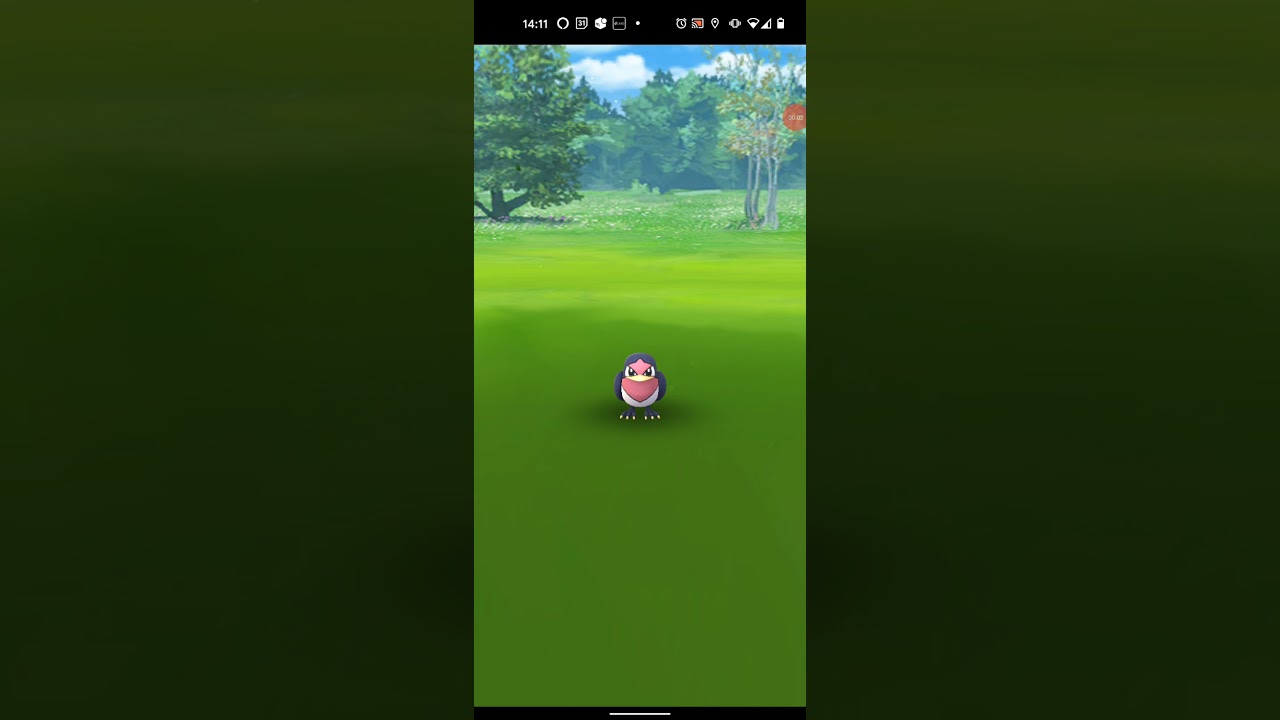 録画バグ→【ポケモンGO】スバメをワンショット・エクセレント・カーブスローでゲットしただけの動画