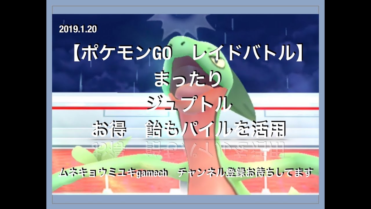 ポケモンGO　レイドバトル　ジュプトル