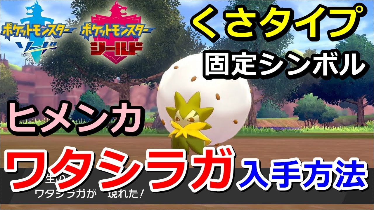 【ポケモン剣盾】『ワタシラガ（ヒメンカ）』の出現場所・入手方法！タイプ「くさ」実況解説【ソード・シールド】ニャン速ちゃんねる
