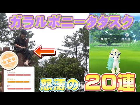 【ポケモンGO】ガラルポニータタスク20連！色違いギャロップは思い出のポケモンなの【フェアリーレジェンド】新実装
