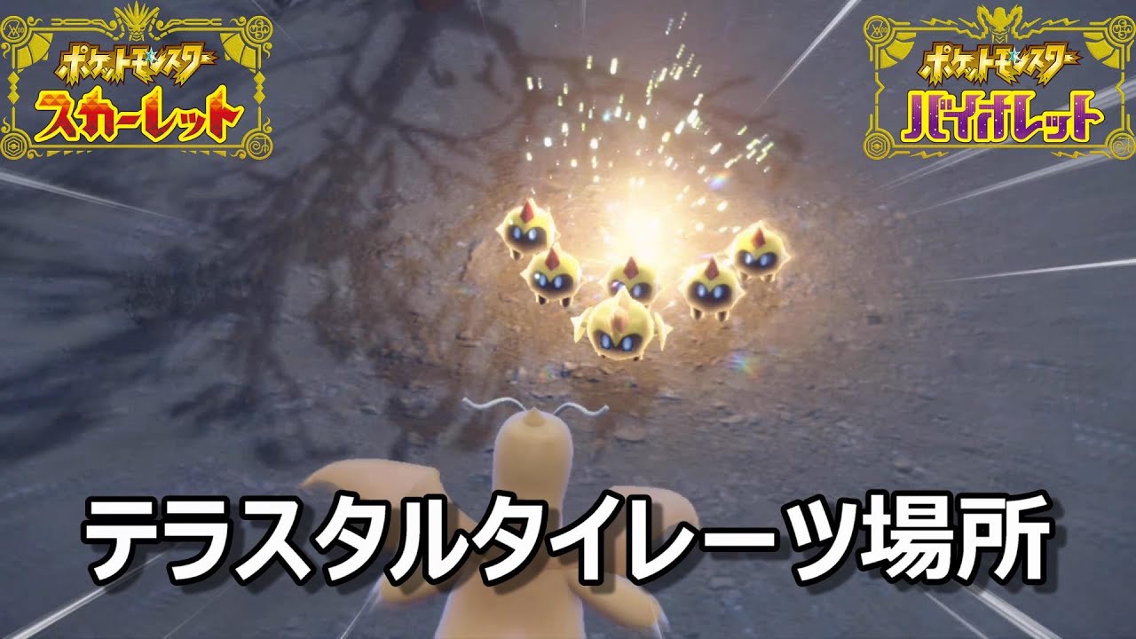 【ポケモンSV】テラスタルタイレーツ場所　野生テラスタル＃２１【スカーレット・バイオレット】