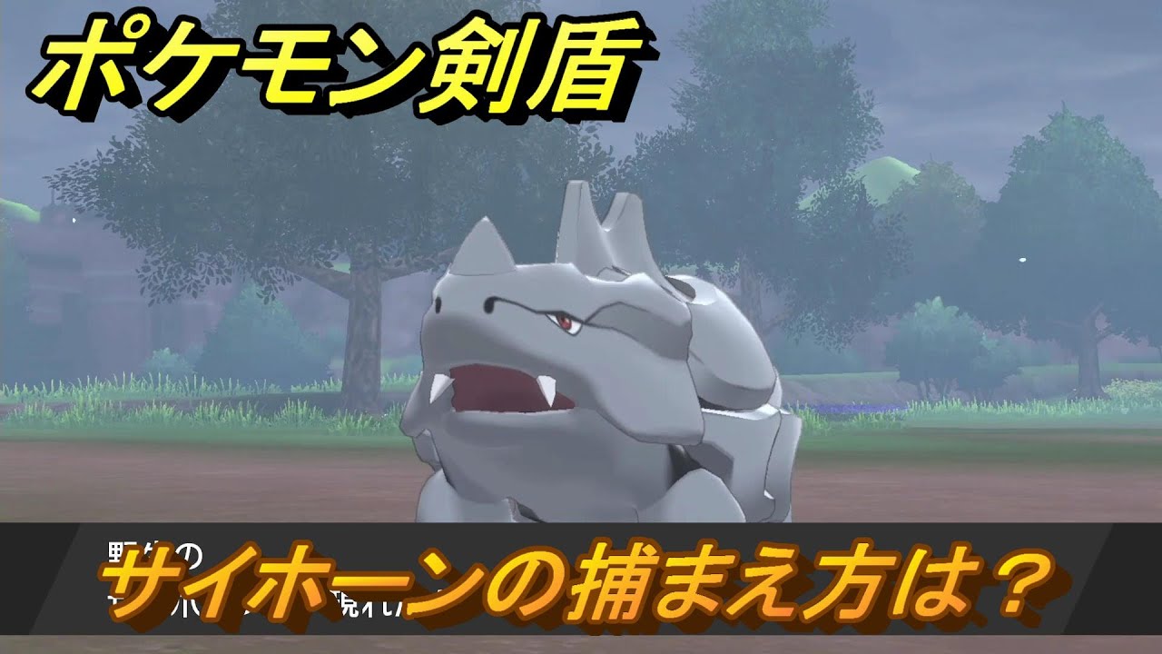 ポケモン剣盾　サイホーンを捕まえる方法！オススメの場所は？天気は？ポケモン図鑑コンプへの道！　最新版【ポケモンソード・シールド】