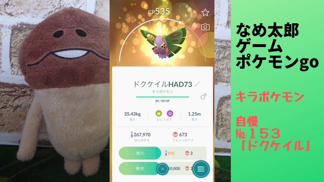 なめ太郎のキラポケモン自慢コーナーナンバー１５３、「ドクケイル」【ポケモンgo】