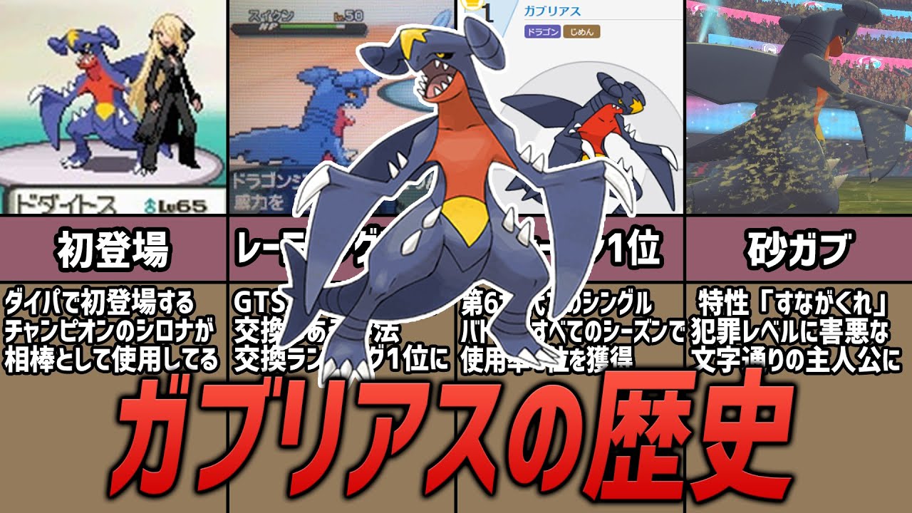 主人公ポケモン「ガブリアス」の繁栄と衰退の全歴史【ポケモン考察】