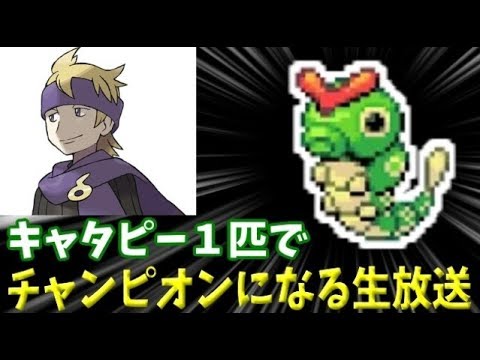 【超鬼畜ポケモン】アイテム購入禁止＆キャタピー１匹でカントーのチャンピオンになる！８日目