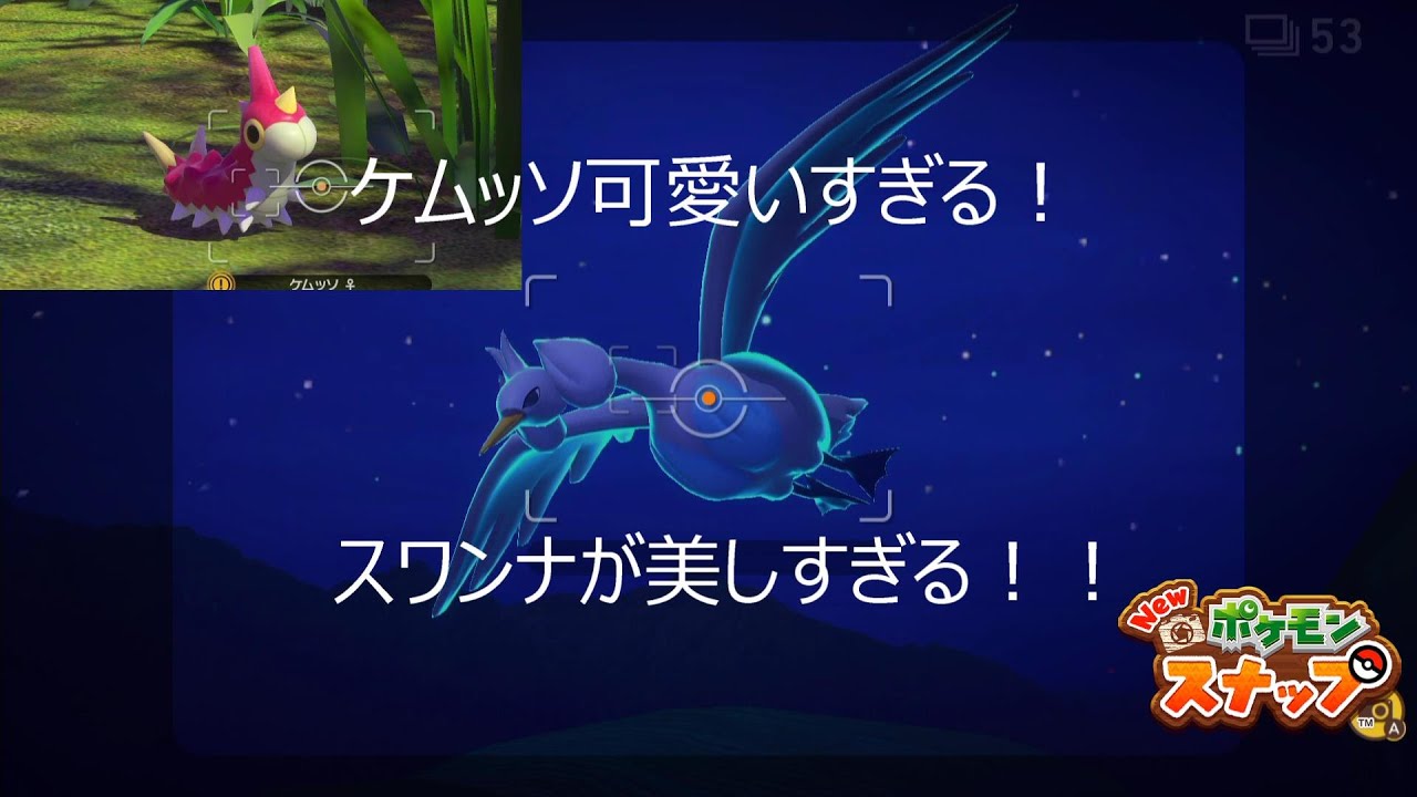 スワンナが美しい！ケムッソがめちゃくちゃかわいい！「newポケモンスナップ」#１