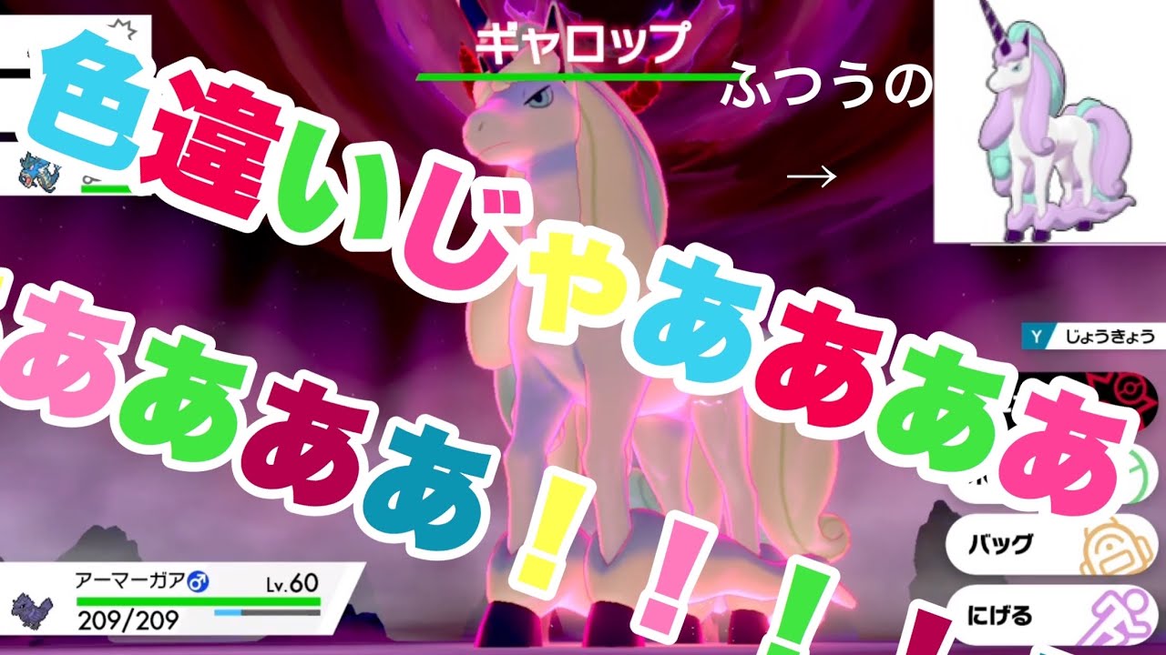 【ポケモン剣盾】ガラルギャロップの色違いがレイドバトルで出たあああああぁ！！！！