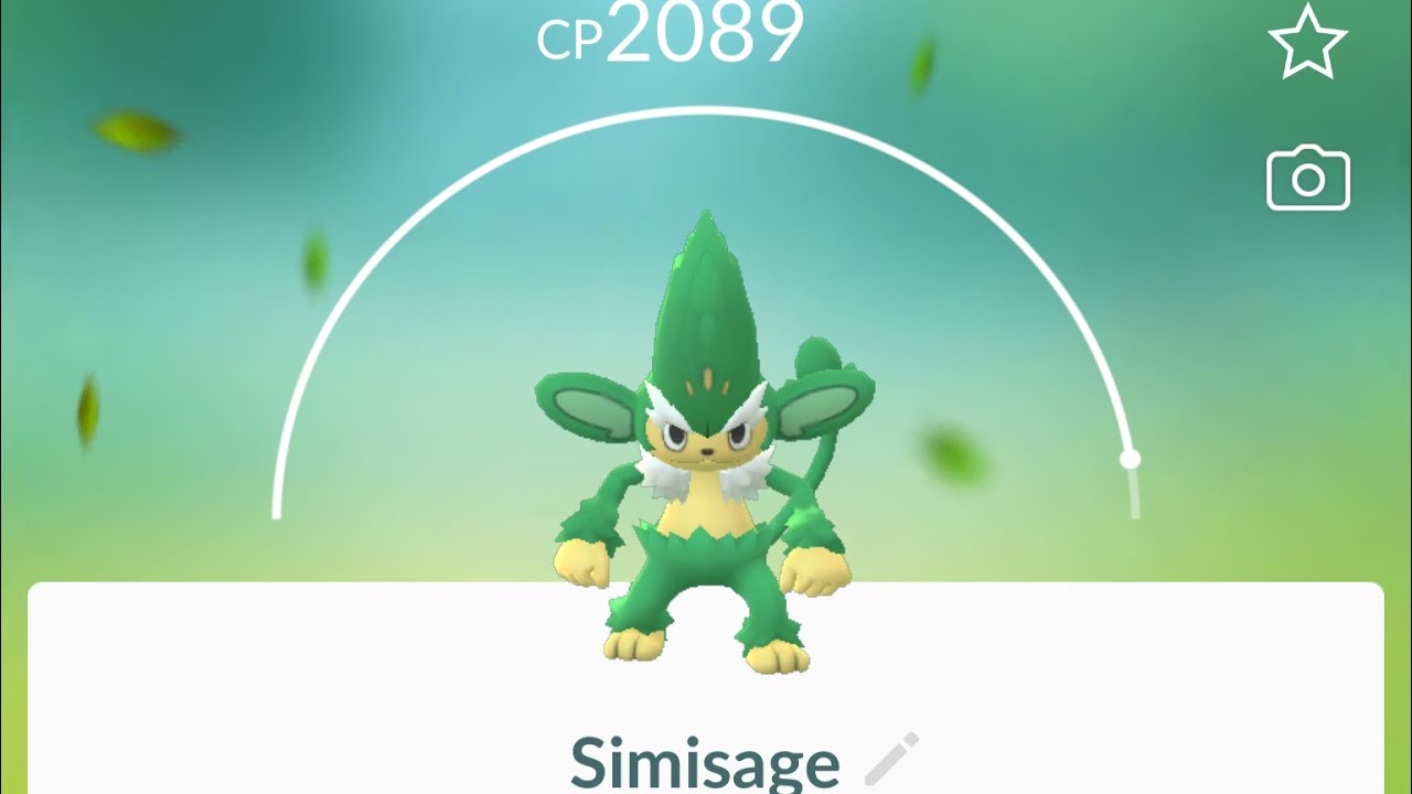 Pansage evolution to Simisage in Pokémon go #Shorts