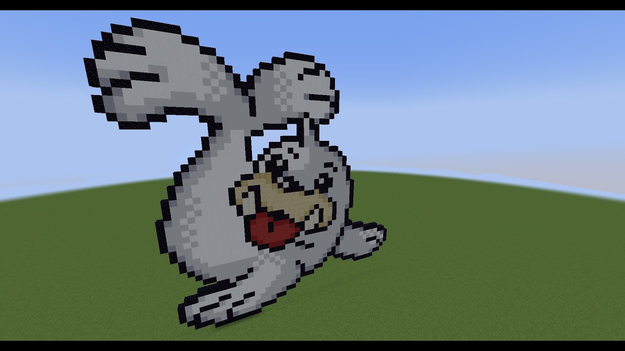 【マイクラドット絵】ポケモン図鑑086パウワウ