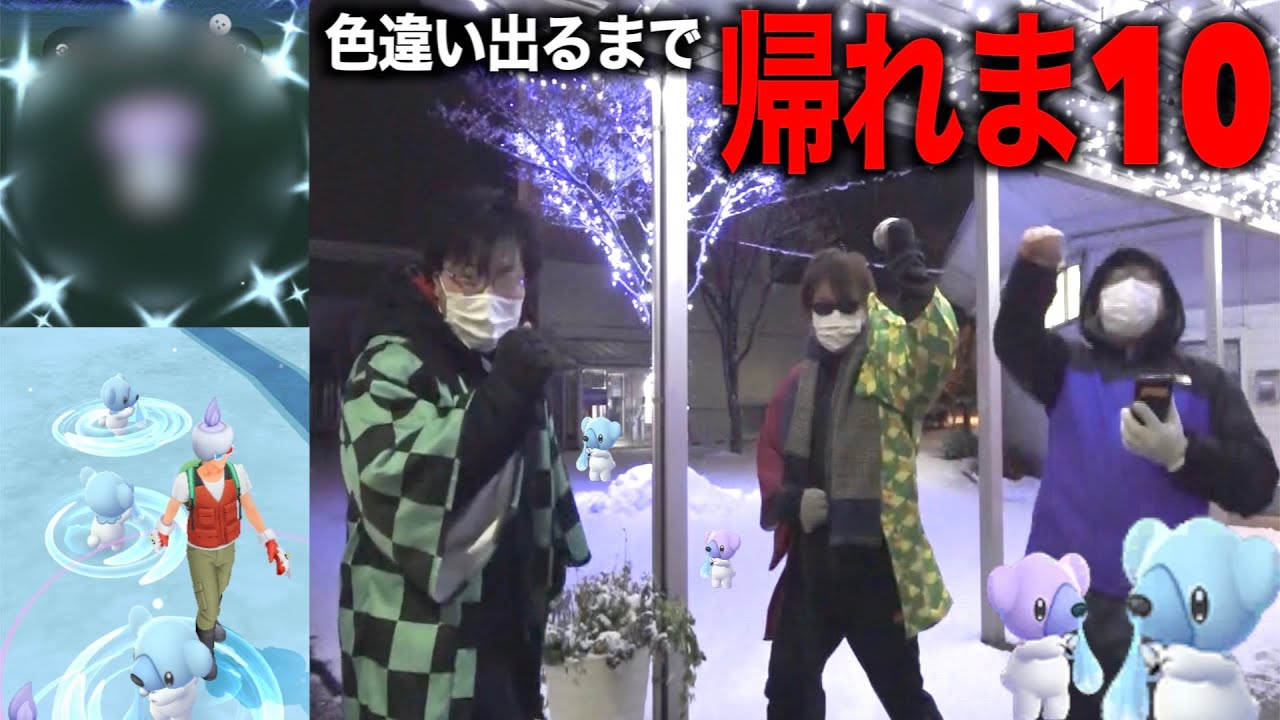 雪国大量出現作戦！クマシュン色違い実装！色違い出るまで帰れま10【ポケモンGO】