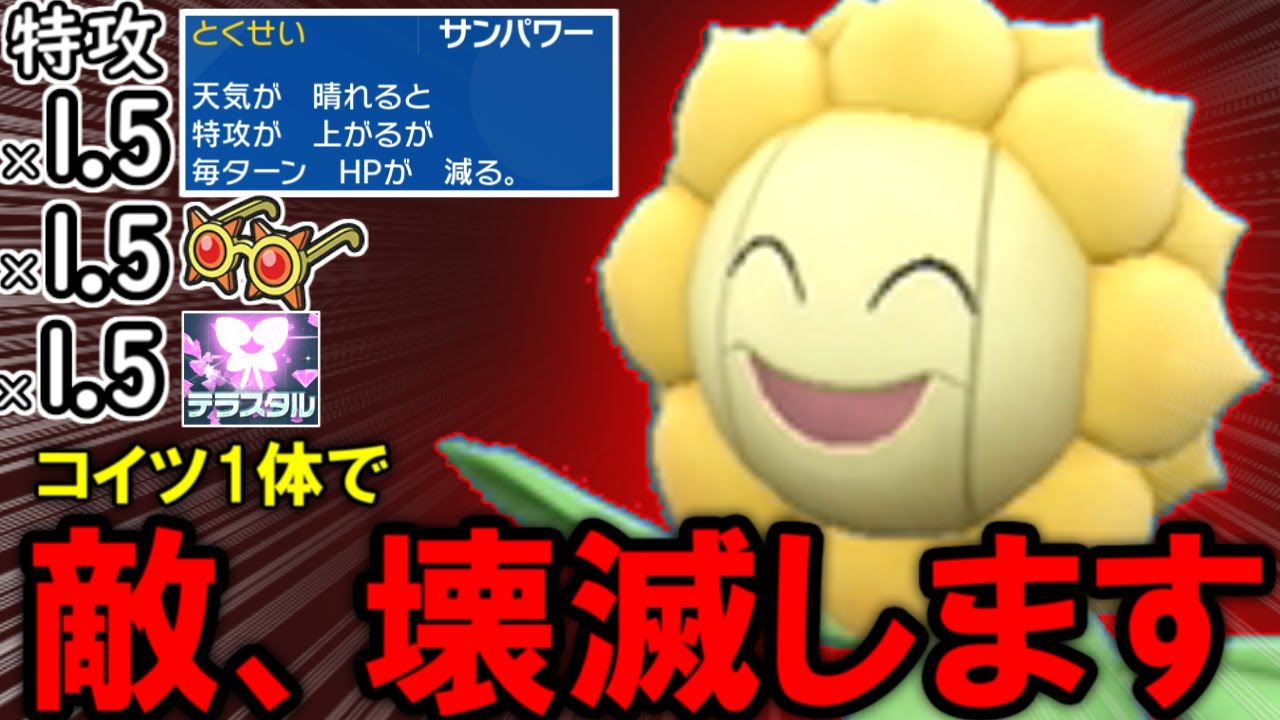 まだ誰も知らない「火力限界突破型キマワリ」の超絶火力を見よ！！！！！【ポケモンsv】【ダブルバトル】