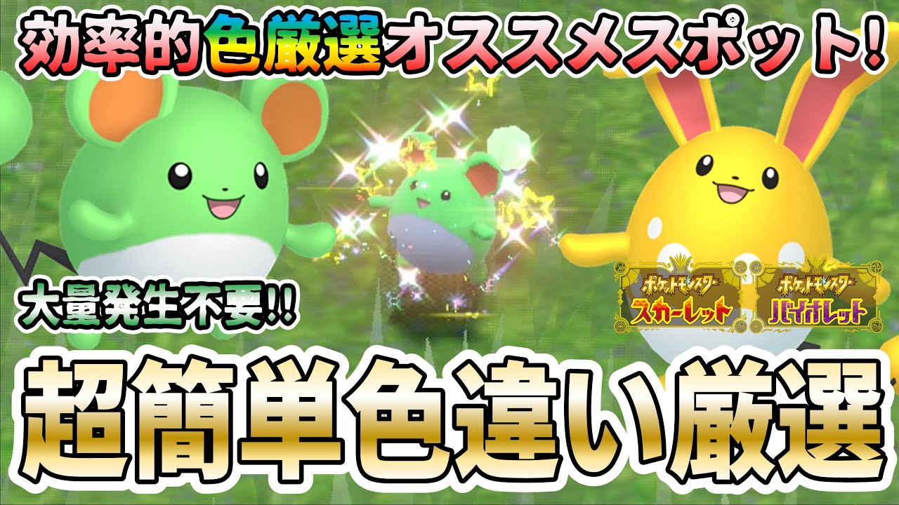 【ポケモンSV】マリル・マリルリの色違い厳選オススメスポットはココだ！超簡単色違い厳選方法を紹介！