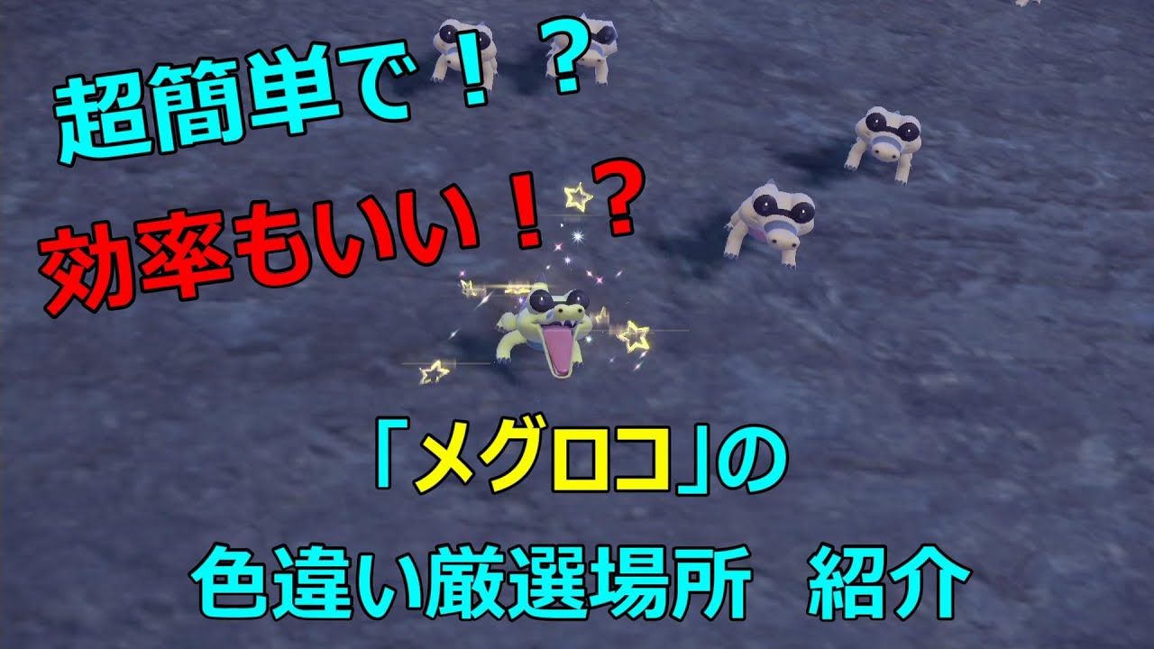【 超簡単 ！効率◎】メグロコ の色違い厳選場所紹介！！ポケモンsv