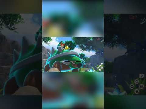 【Newポケモンスナップ NEW POKÉMON SNAP】ドダイトスがピチューとヒバニーを守る#shorts【Torterra is protecting Pichu and Scorbunny.】