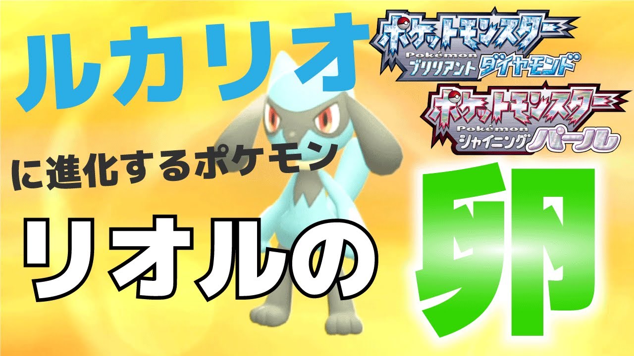 【攻略】ルカリオ進化前のリオルの卵の入手方法【ポケモン(ダイパリメイク)】