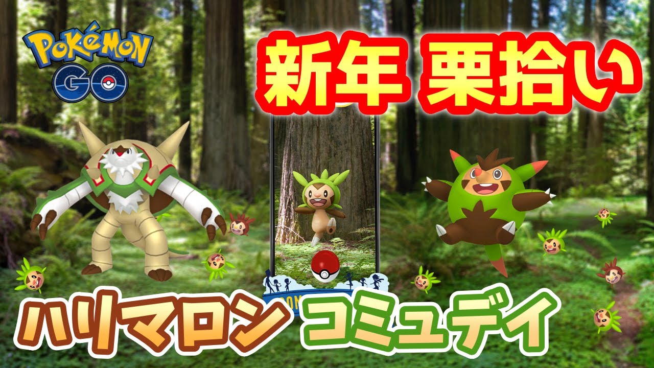 ハリマロンのコミュデイ！新年栗拾いの結果は？【ポケモンGO】