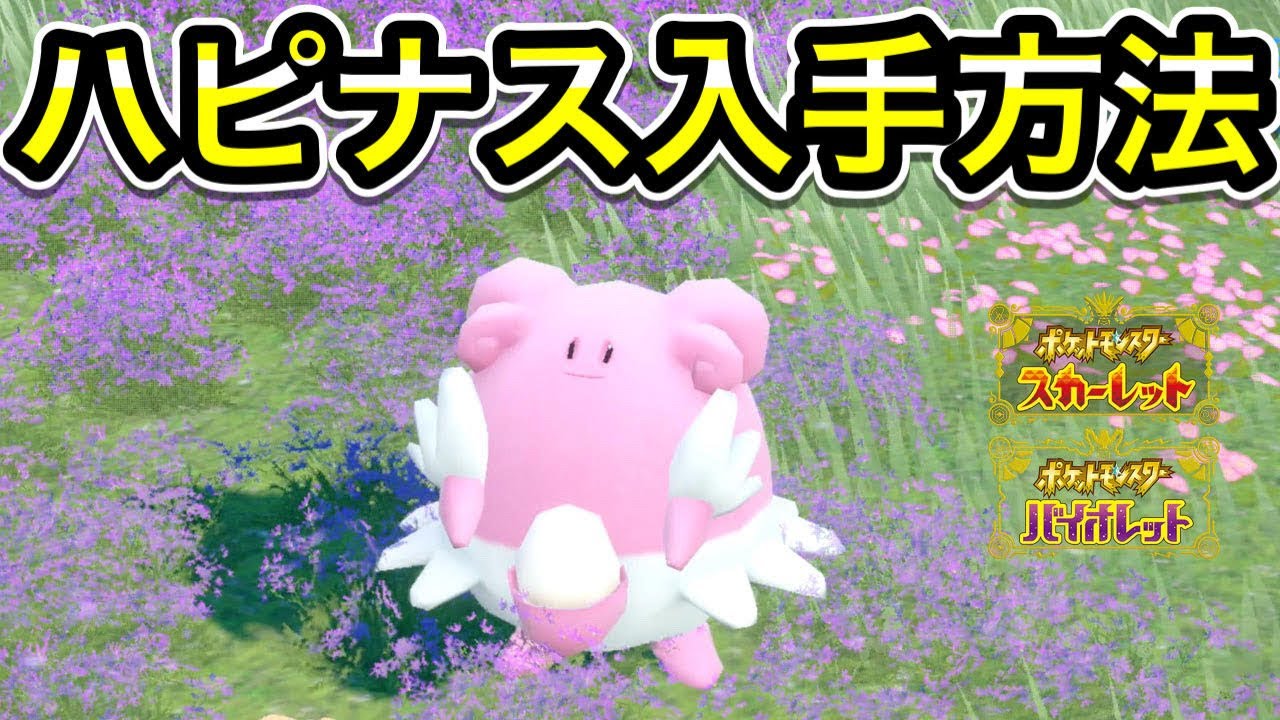 【ポケモンSV】野生ハピナスの出現場所！入手方法を解説！