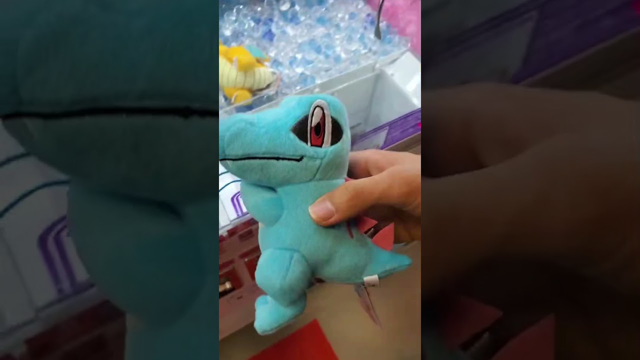ワニノコは少し掛かってしまった😅 取れる瞬間だけ！ #ポケモン #ufoキャッチャー