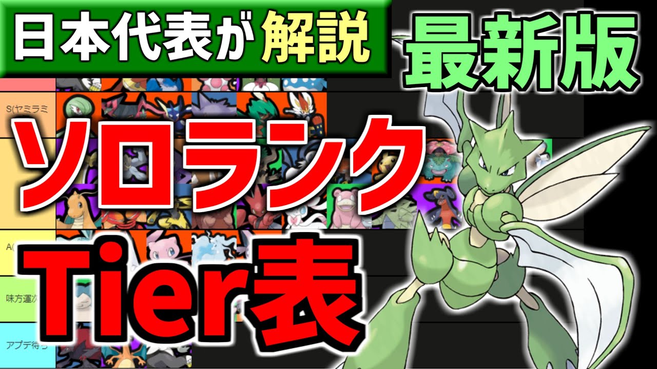 【最新版】ストライクが最強。これを見れば今の環境が分かります!! 日本代表がソロランクのTier表を解説【ポケモンユナイト/最強キャラ】