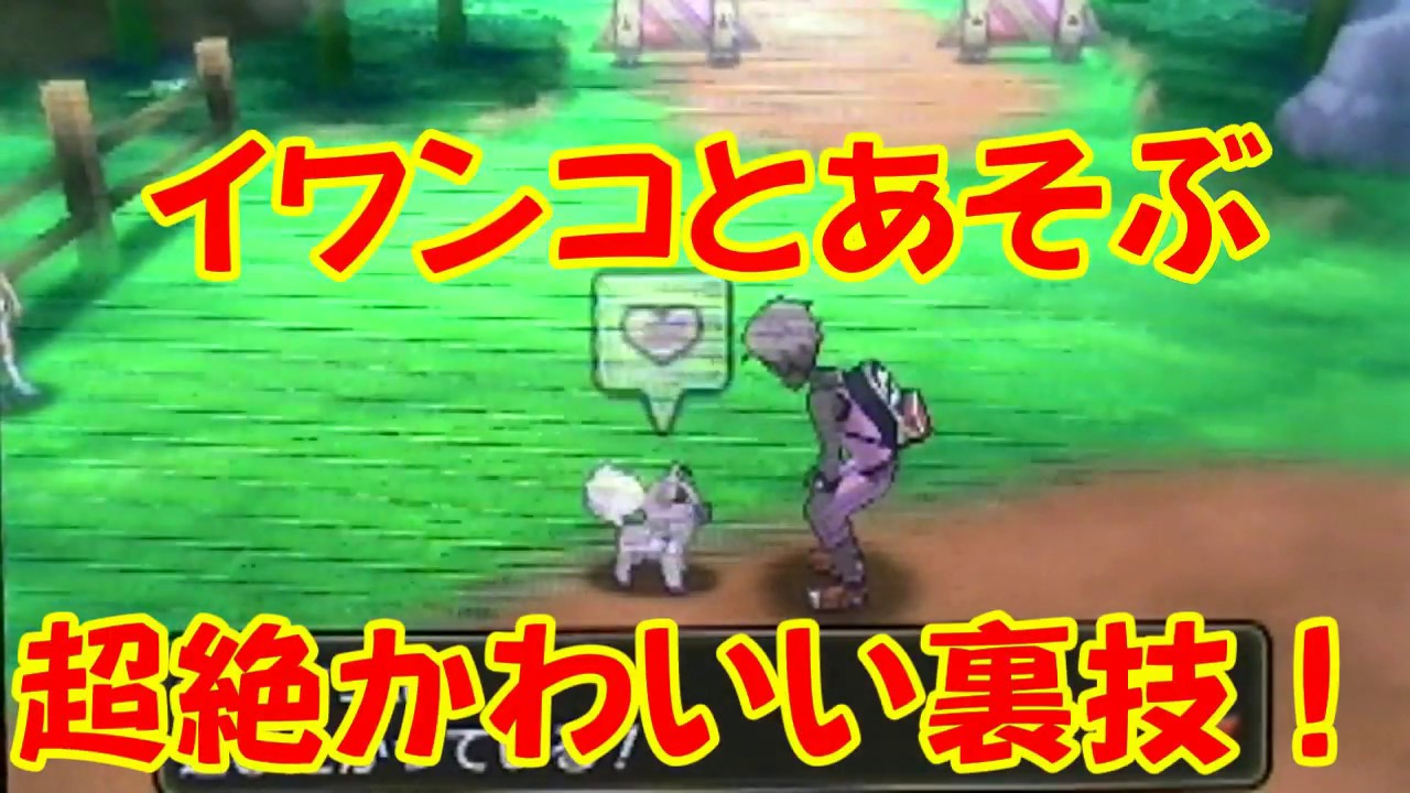 【裏技】ポケットモンスター　ウルトラサンムーン　くるくるイワンコ【小ネタ】