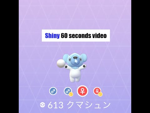 【Pokémon GO】色違い 出現60秒動画 ＃613 クマシュン ☆shiny☆#Shorts