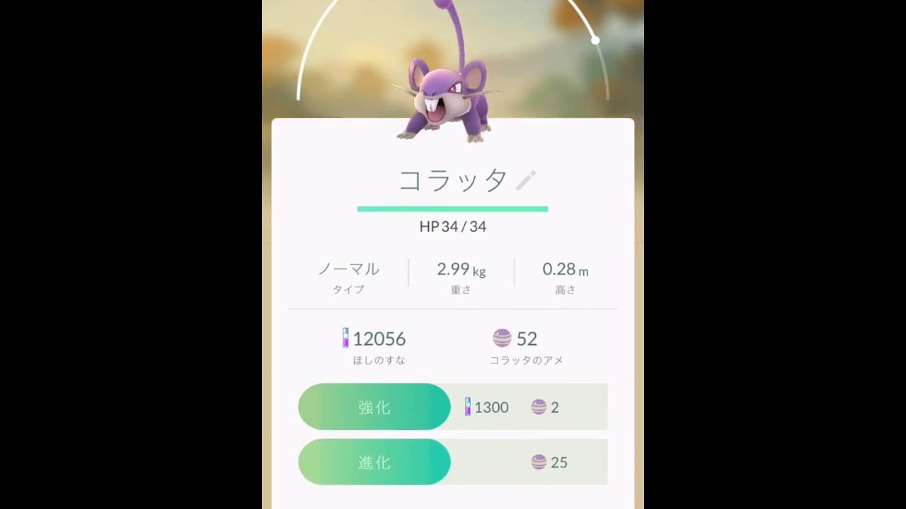 【ポケモンGO】＃９．コラッタを進化させてみた！