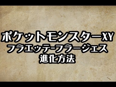 ポケモンXY　フラエッテ-フラージェス進化方法　攻略　裏技　ポケットモンスターXY