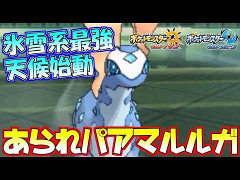 【ポケモン】氷結界の龍“アマルルガ”と霰エースで全抜きする氷雪系最強パーティ！【ウルトラサン/ウルトラムーン】