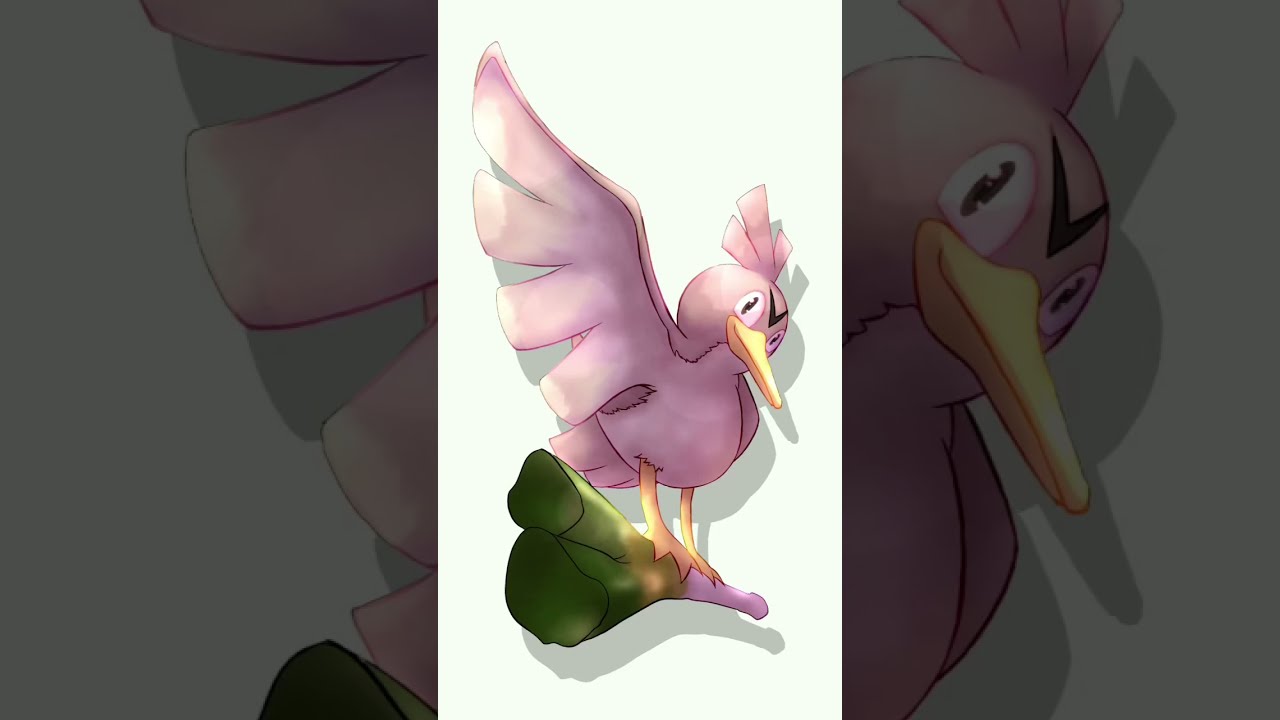 【イラストメイキング】カモネギ(ポケットモンスター)【15秒版】※フル版は別途動画にて