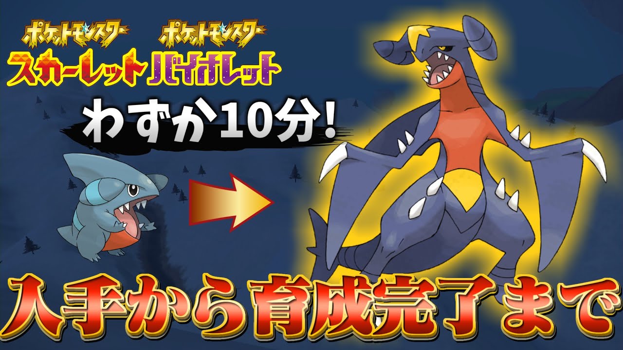 【ガブリアス 育成論 ポケモンsv】初心者でもこの動画を見ればランク対戦で使える育成済みガブリアスができます！(ポケモンスカーレットバイオレット)