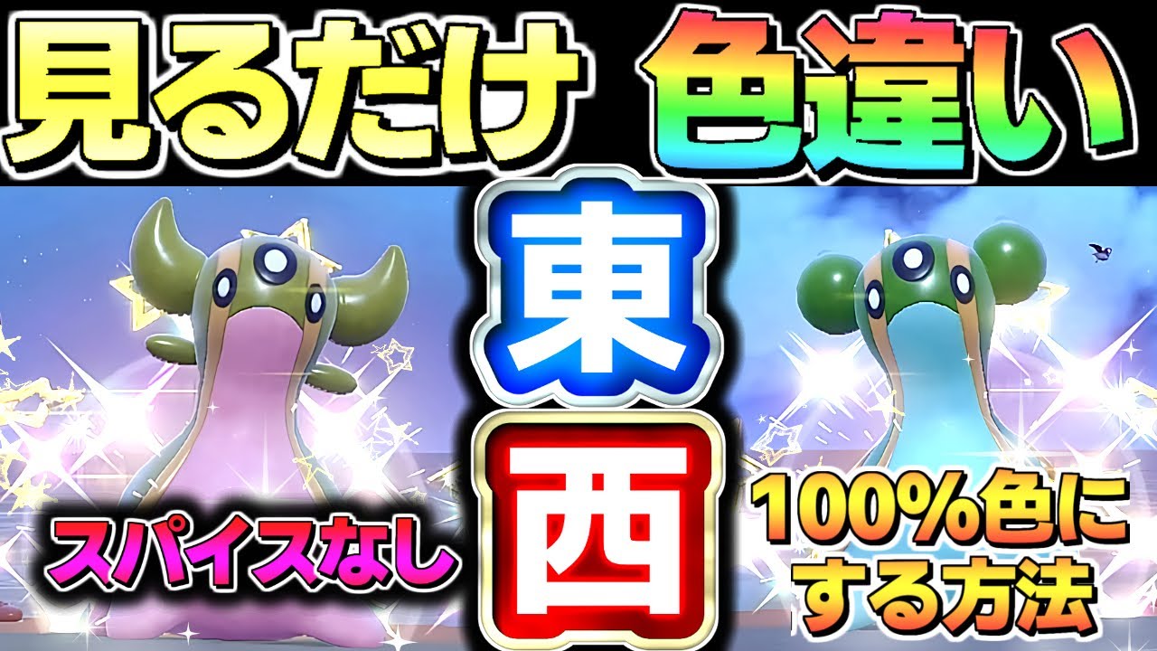 【ポケモンSV 色違い厳選】東西 トリトドンを100% 色にする方法 カラナクシ ゲッコウガ レイド用ポケモン イロチ 放置 スパイスなし ポケモンカーレットバイオレット スカバイ