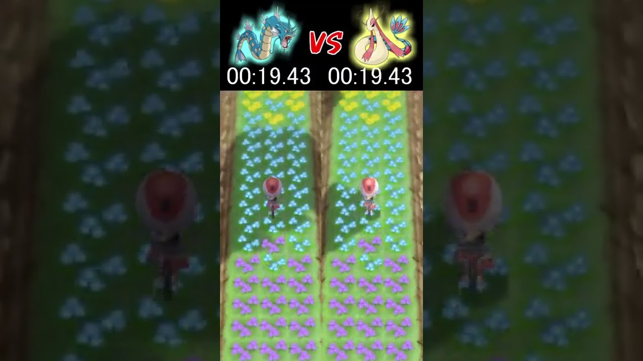 ギャラドス VS ミロカロス 速いのはどっち？【ポケモンBDSP】#shorts
