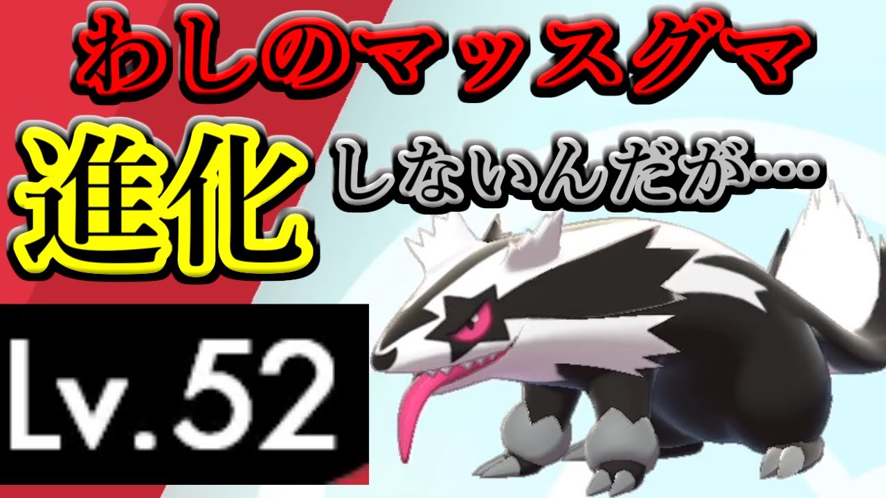マッスグマをLv52まで育て上げてしまった男【ポケモン剣盾】